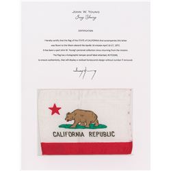 John Young's Apollo 16 Flown California State Flag