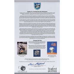 Apollo 10 Kapton Foil Display Signed by Tom Stafford
