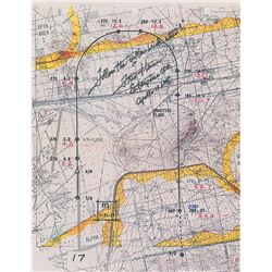 Deke Slayton's Approach and Landing Tests Map Signed by Fred Haise