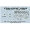 Image 1 : Apollo 15 Pencil Mark