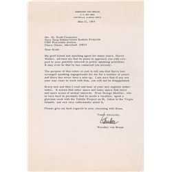 Wernher von Braun Typed Letter Signed