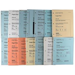 Space Shuttle Group of (14) Flight Plans and Press Kits