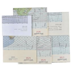 Space Shuttle Group of (6) Mission and Plotting Charts