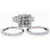 Image 3 : 3.90 ctw Diamond Ring Set - 14KT White Gold