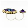 Image 8 : John Hardy Dot 18k Gold & Silver Amethyst & Blue Topaz Two Finger Statement Ring