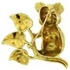 Image 4 : Vintage 18k Gold Detailed Koala Brooch Pin w/ Ruby Eyes & Green Enamel Leaves
