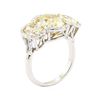Image 4 : EGL USA Cert 8.66 ctw Fancy Yellow Diamond Ring - Platinum