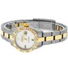 Image 5 : Rolex Ladies 2 Tone 14K MOP & Pyramid Diamond Datejust Wriswatch