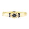 5.26 ctw Blue Sapphire Bangle Bracelet - 14KT Yellow Gold