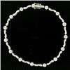 14K White Gold .40 ctw Bezel Set Diamond Double Twist Link Petite Tennis Bracele