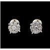 0.71 ctw Diamond Earrings - 14KT White Gold