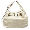 Christian Dior Cream Cannage Quilted Lambskin Leather Drawstring Shoulder Bag