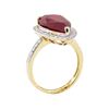 Image 4 : 9.24 ctw Ruby and Diamond Ring - 14KT Yellow Gold