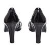 Fendi Black Patent Leather Peep Toe Buckle Heels 36.5
