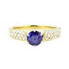 Image 2 : 1.27 ctw Sapphire And Diamond Ring - 18KT Yellow Gold
