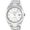 Image 2 : Rolex Mens Stainless Steel White Index 41MM Datejust 2 Wristwatch