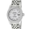 Image 2 : Rolex Ladies Stainless Steel Quickset Mother Of Pearl Diamond Datejust Wristwatc