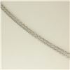 Image 4 : 18K White Gold 1.15 ctw F VS2 Diamond Cluster Star Double Cable Chain Necklace