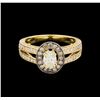 Image 2 : 14KT Yellow Gold 0.95 ctw Diamond Unity Ring