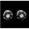 14KT White Gold 3.32 ctw Black and White Diamond Earrings