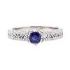 Image 2 : 1.10 ctw Sapphire And Diamond Ring - 14KT White Gold