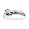 Image 3 : 1.10 ctw Sapphire And Diamond Ring - 14KT White Gold
