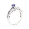 Image 4 : 1.10 ctw Sapphire And Diamond Ring - 14KT White Gold