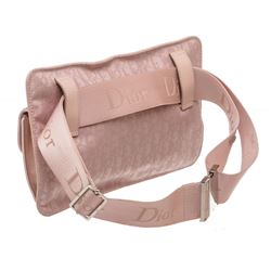 Christian Dior Pink Diorissimo Canvas Leather Belt Waist Bag