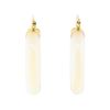Image 1 : Mother of Pearl Hoop Earrings - 14KT Yellow Gold
