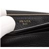 Image 5 : Prada Black Pebbled Leather Flap Wallet