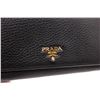 Image 6 : Prada Black Pebbled Leather Flap Wallet