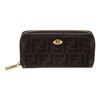 Fendi Brown Canvas Leather Zucca Continental Wallet