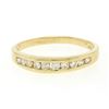 14k Solid Gold 0.28 ctw 10 Round Brilliant Cut Channel Diamond Ladies Band Ring