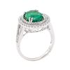Image 4 : 3.65 ctw Emerald and Diamond Ring - 14KT White Gold