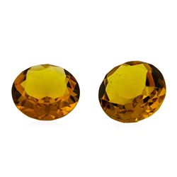 12.09 ctw.Natural Round Cut Citrine Quartz Parcel of Two