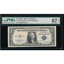 1935E $1 Silver Certificate PMG 67EPQ