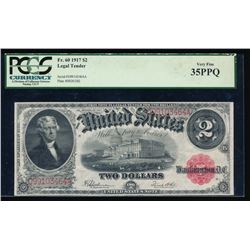 1917 $2 Legal Tender Note PCGS 35PPQ