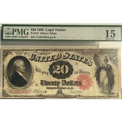 1880 $20 Legal Tender Note PMG 15