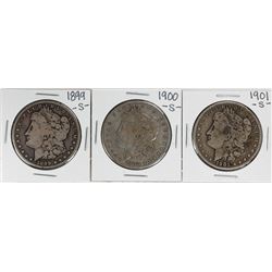 Lot of 1899-S to 1901-S $1 Morgan Silver Dollar Coins
