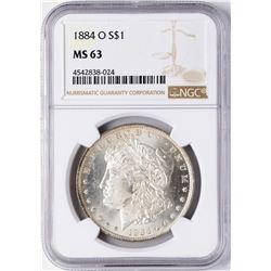 1884-O $1 Morgan Silver Dollar Coin NGC MS63