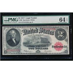 1917 $2 Legal Tender Note PMG 64EPQ