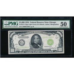 1934 $1000 Chicago Federal Reserve Note PMG 50