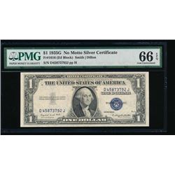 1935G $1 No Motto Silver Certificate PMG 66EPQ