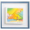 Image 2 : Peter Max- Original Lithograph "Sailboat And Mountain View (Mini Series)"