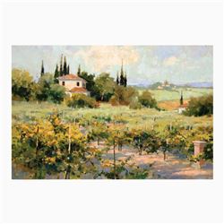 Marilyn Simandle, "The Vineyard" Limited Edition on Canvas, Numbered and Hand Signed with Letter of 