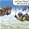 Image 2 : Bizarro! "Parachute" Numbered Limited Edition Hand Signed by creator Dan Piraro; Letter of Authentic