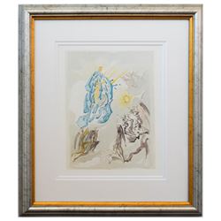 Salvador Dali- Original Color Woodcut on B.F.K. Rives Paper "Paradise 26"