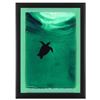 Image 1 : Wyland, "Turtle" Framed Original Watercolor Painting, Hand Signed with Certificate of Authenticity.