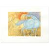 Image 1 : Guillaume Azoulay, "Tryst" Limited Edition Hand-Watercolored Etching with Hand Laid Gold Leaf, Numbe