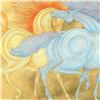 Image 2 : Guillaume Azoulay, "Tryst" Limited Edition Hand-Watercolored Etching with Hand Laid Gold Leaf, Numbe